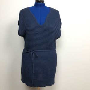 Pendleton Open Knit Cap Sleeve Sweater